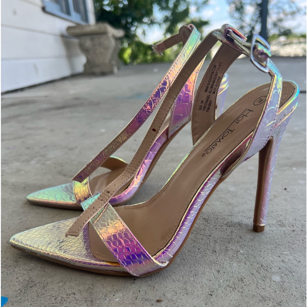 Hot Tomato Iridescent Heels